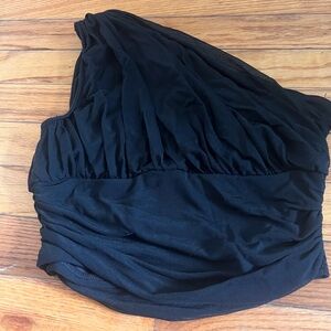 Elegant Black One-Shoulder Top